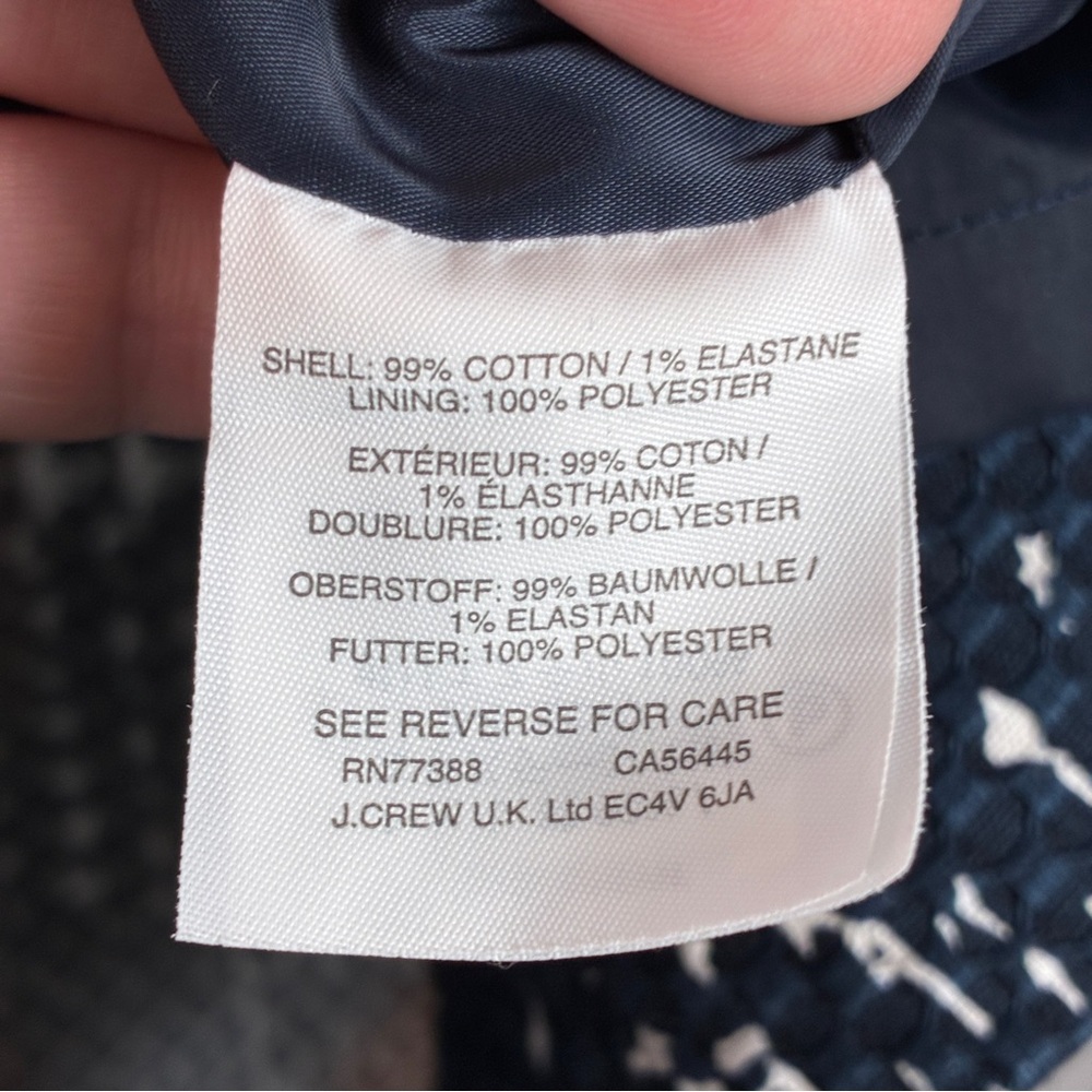 J.Crew Women's 12 Sheath Dress Navy White Check‎ Tweed Work Cocktail Timeless - Picture 3 of 14